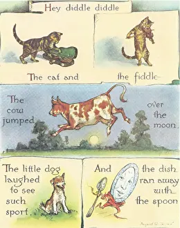 Diddle: Hey diddle diddle, the cat and the fiddle