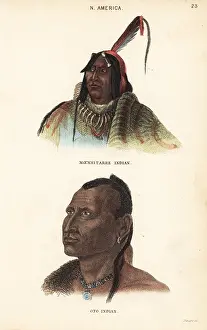 Hidatsa: Hidatsa warrior (Moennitarri) and Otoe chief