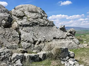 Hieroglyph: Hieroglyphic inscription, Hattusa, Anatolia, Turkey