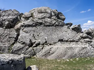 Hieroglyph: Hieroglyphic inscription, Hattusa, Anatolia, Turkey