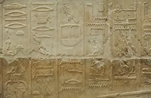 Sandstone: Hieroglyphics. Relief. From the Temple of Queen Hatshepsut
