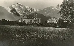 Interlaken: High Alpine meadow before the Jungfrau Mountain