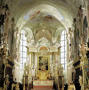 Presbytery: High altar in the church of the monastery Geras