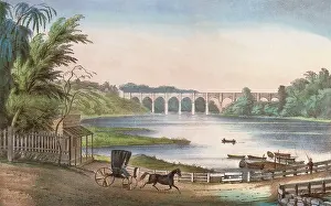 Currier: The High Bridge at Harlem, N.Y