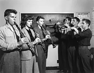 Westcott: High School students playing clarinets and trumpets