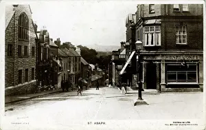 Denbighshire: High Street, St Asaph, Wales