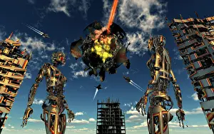 Anthropomorphic: A highly advanced civilization carrying out repairs