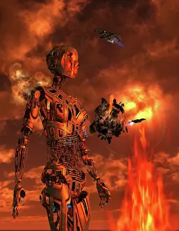 Anthropomorphic: An highly advanced civilization escaping from