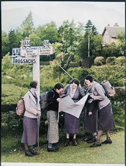 Callander: HIKERS BY SIGNPOST 1926