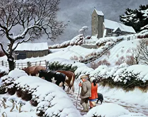 Croome: Hill Croome, Worcestershire ' snowscene