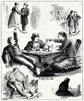Mourns: The down hill road. Temperance print showing ?