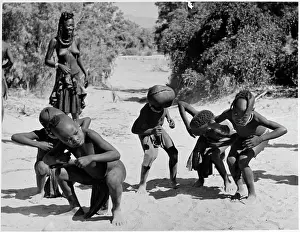 Himba: Himba children dancing the frog dance, Frog dance