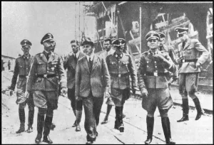 Inspecting: HIMMLER AT AUSCHWITZ