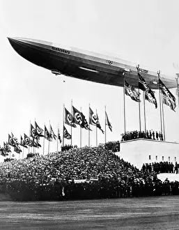 Afterward: The Hindenburg, flying low in salute of ?