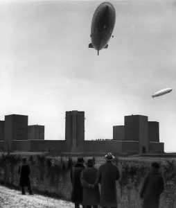 Zeppelins: Hindenburg and Graf Zeppelin over the Tannenberg