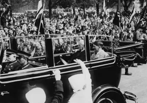Convertible: Hindenburg and Hitler on May 1, 1933