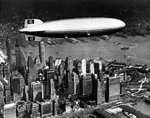 Skyscrapers: Hindenburg above Manhattan, 1937
