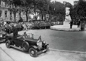 Rheinland: Hindenburg at the unveiling of a monument