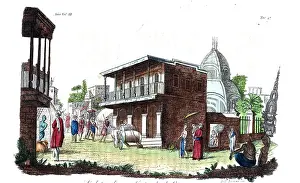 Solvyns: Hindu buildings in Calcutta