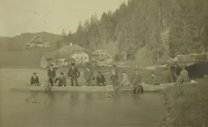 Hintersee: Hintersee. Fishing course in Vordersee. Group