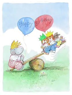 Hippo: Hippo and other animals on see-saw