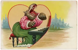 Hippos: Hippo at the Keyboard