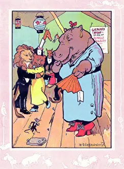 Floorboards: Hippo, mouse, lion and others at a dance