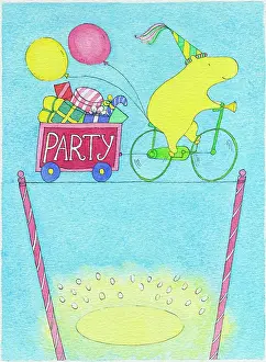 Hippo: Hippo riding a bicycle on a tightrope