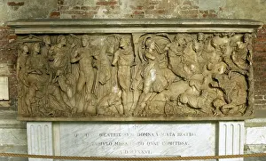 Boar: Hippolytus and Phaedra sarcophagus. Late Roman Style. Cemete
