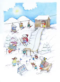 Endersby: Hippos and other animals ski jumping