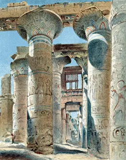 Pillared: Hippostyle (pillared) hall in the temple to Amon-Re