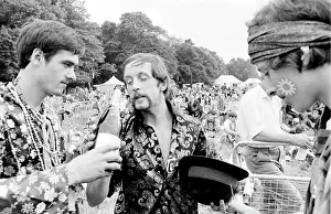 Sticker: Hippy men with champagne at Woburn Park