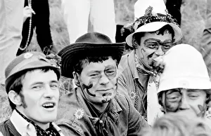 Sticker: Hippy men with face paint at Woburn Park