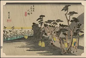 Shower: Hiroshige - 53 Stations of the Tokaido - Print 9