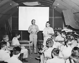Tibbets: Hiroshima Atomic Bomb Crew at the briefing prior