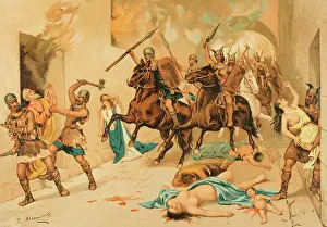 Plundering: Hispania. Barbarian invasion
