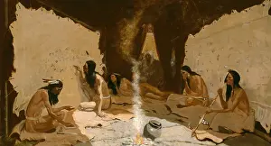 Pictographs: HISTORIANS OF THE TRIBE, ca. 1890, by Frederic