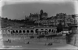 Beachgoers: Historic Boscombe Beach Scene