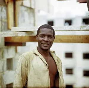Urbanization: Historical Cuba - Panel Construction House under palms