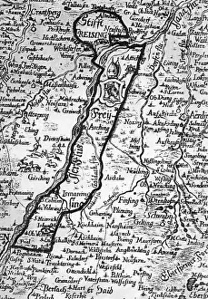 Diocese: Historical map of the diocese of Freising in 1684