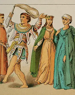 1200s: History of England, 1200. Buffoon and ladies