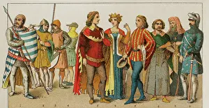 Ordinary: History of England. 1300-1400. From left to right
