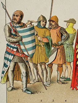 Ordinary: History of England. 1300-1400. From left to right