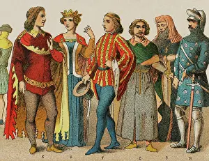 Ordinary: History of England. 1300-1400. From left to right