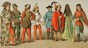 Garter: History of England. 1450-1500. From left to right