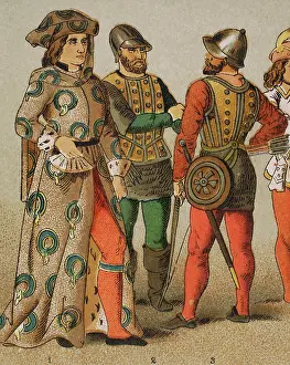 Garter: History of England. 1450-1500. From left to right