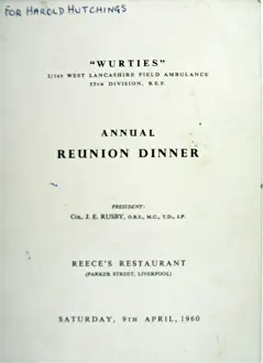 Menus: A history of a Field Ambulance