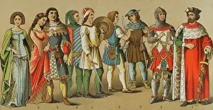 1300s: History of Germany. 1300-1350. From left to right