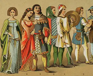 1300s: History of Germany. 1300-1350. From left to right