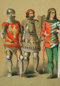 Knee: History of Germany. 1350-1400. From left to right